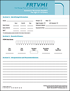 FRTVMI Summary/Response Booklet Age 5-10 (100)