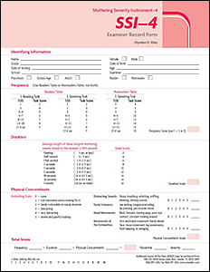 SSI-4 Test Record & Fluency Computation Forms (50)