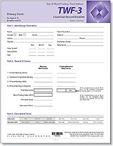 TWF-3 Primary Examiner Record Booklets (10)