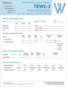 tewl writing assessment tewl-3 scoring guide
