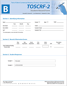 TOSCRF-2: Student Record Forms B (25)