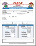 CAAP-2: Articulation Response Forms (25)