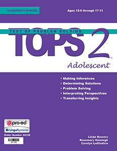 TOPS-2 Adolescent Virtual Kit (Examiner's Manual and Reading Passages Bundle)